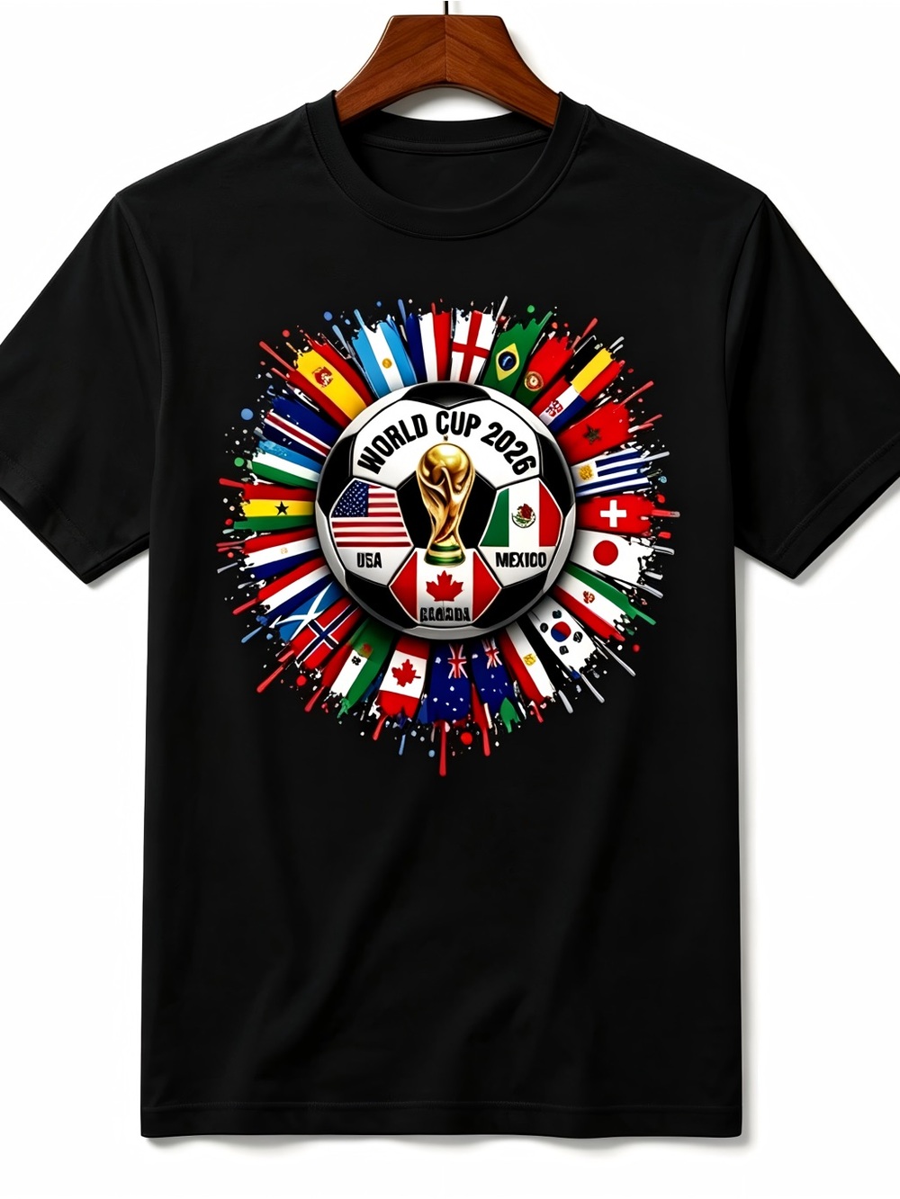 World Cup 2026 T-Shirt Football Flags Soccer Fan Womens Mens T-shirt Unisex